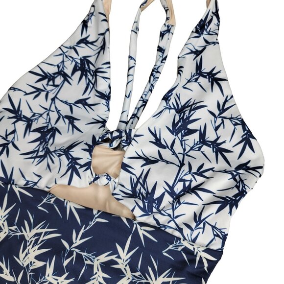 cosita linda beachwear NWT BLUE BAMBOO ONE PIECE swim suit tropical size Medium - Picture 8 of 8